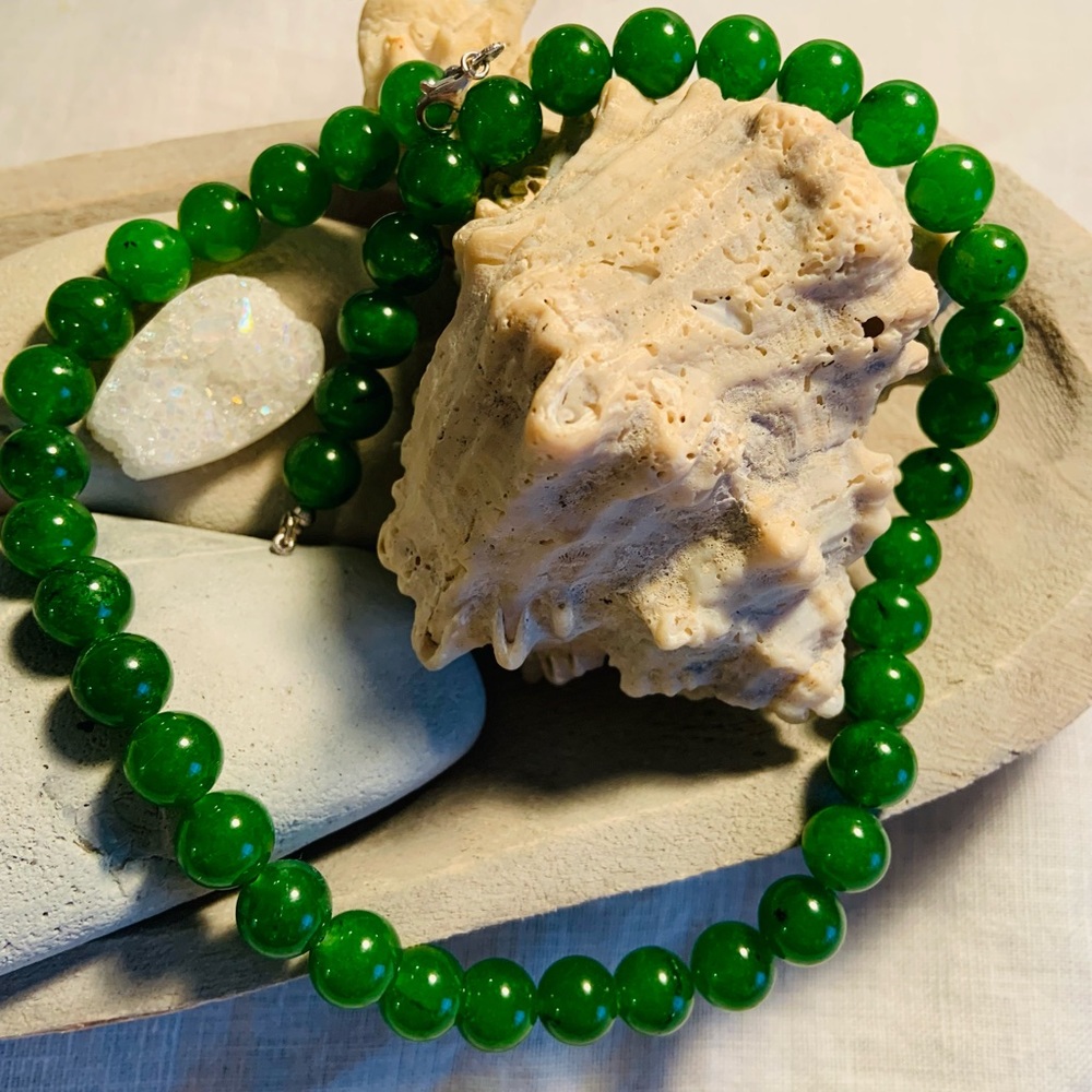 Green amazonite Beaded necklace